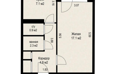 Купить 1-комнатную квартиру, Минск, Острошицкая ул., 17 (Первомайский район). Фото 1
