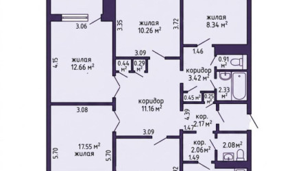 Купить 5-комнатную квартиру, Минск, Любимова просп., 34/1(Московский район). Фото 30