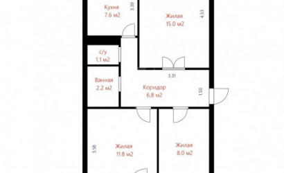 Купить 3-комнатную квартиру, Фаниполь, Комсомольская ул., 12. Фото 16