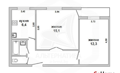 Купить 2-комнатную квартиру, Кобрин, , . Фото 18