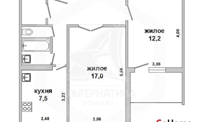 Купить 2-комнатную квартиру, Брест, Ковалево, ул. Суворова. Фото 18