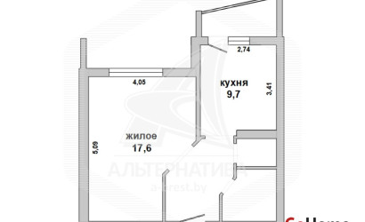 Купить 1-комнатную квартиру, Брест, Восток, ул. Московская. Фото 16