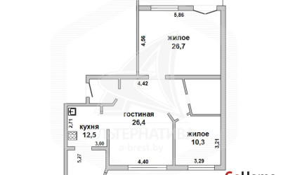 Купить 3-комнатную квартиру, Брест, Центр, пр-т Машерова. Фото 1