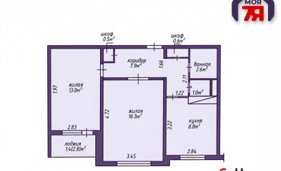 Купить 2-комнатную квартиру, Минск, Горовца ул., 34/2 (Ленинский район). Фото 15