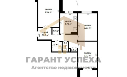 Снять 3-комнатную квартиру, Брест, ул. Янки Купалы, д. . Фото 11