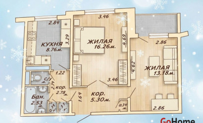 Купить 2-комнатную квартиру, Минск, Заславская, 17 (Центральный район). Фото 1