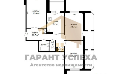 Купить 3-комнатную квартиру, Брест, ул. Гвардейская, д. . Фото 19