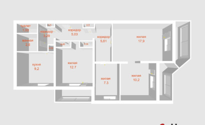 Купить 4-комнатную квартиру, Минск, Уборевича ул., 148/2 (Заводской район). Фото 2