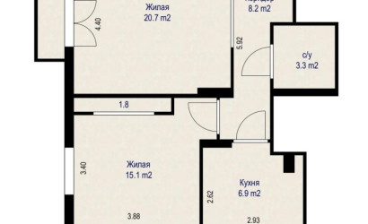 Купить 2-комнатную квартиру, Минск, Богдановича ул., 22(Центральный район). Фото 19
