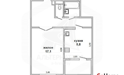Купить 1-комнатную квартиру, Брест, Южный, ул. Гвардейская. Фото 12