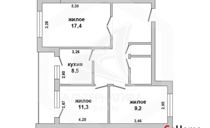Купить 3-комнатную квартиру, Брест, Центр, ул. Менжинского. Фото 6