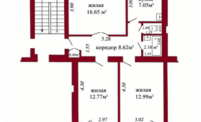 Купить 3-комнатную квартиру, Барановичи, Коммунистическая, 7А. Фото 2