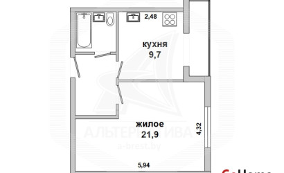 Купить 1-комнатную квартиру, Брест, Березовка, ул. Мошенского. Фото 20