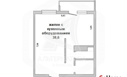Купить 1-комнатную квартиру, Брест, Лт. рябцева, ул. Лейтенанта Рябцева. Фото 12