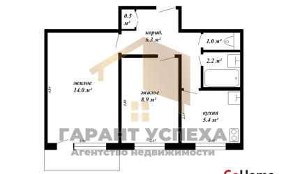Купить 2-комнатную квартиру, Брест, ул. Кривошеина, д. . Фото 13