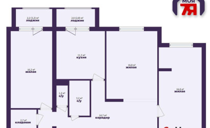 Купить 3-комнатную квартиру, Солигорск, Октябрьская ул., 36. Фото 16