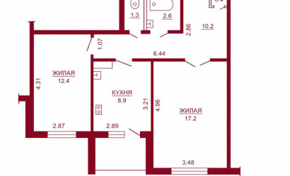 Купить 2-комнатную квартиру, Гродно, Клецкова, 58. Фото 14