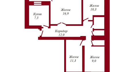 Купить 4-комнатную квартиру, Пинск, Центральная, 6. Фото 6