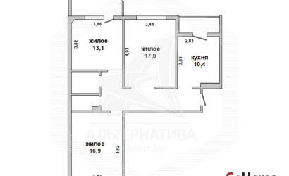 Купить 3-комнатную квартиру, Брест, Ковалево, ул. Луцкая. Фото 29