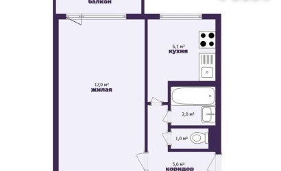 Купить 1-комнатную квартиру, Солигорск, Козлова ул., 44. Фото 16