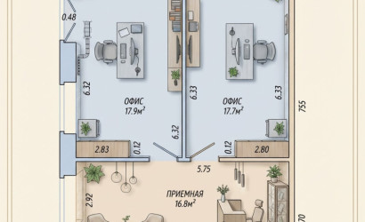 Аренда офиса, Минск, Фабрициуса, 9А,  52.4 кв.м.. Фото 9