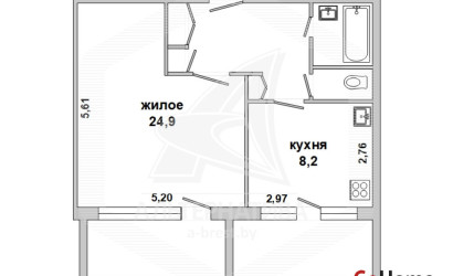 Купить 1-комнатную квартиру, Брест, Речица, ул. Дворникова. Фото 1