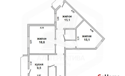 Купить 3-комнатную квартиру, Брест, Центр, ул. Менжинского. Фото 28
