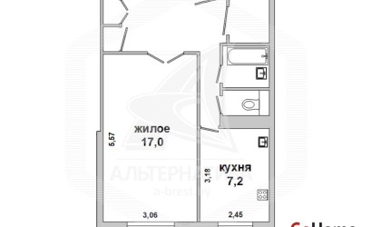 Купить 1-комнатную квартиру, Брест, Дубровка, ул. Дубровская. Фото 10
