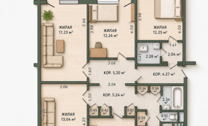 Купить 5-комнатную квартиру, Минск, Голубева, 11 (Московский район). Фото 1
