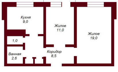 Купить 2-комнатную квартиру, Малорита, Маруды. Фото 1