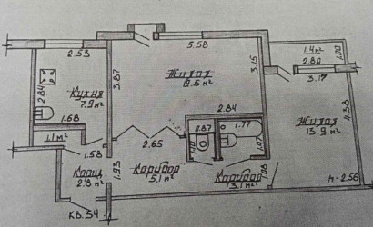 Купить 2-комнатную квартиру, Слоним, Доватора ул., 4/А. Фото 29