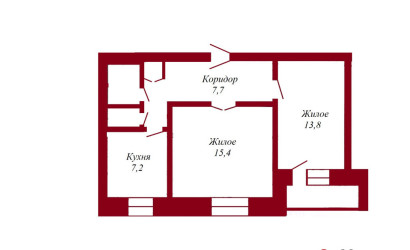 Купить 2-комнатную квартиру, Пинск, 60 лет Октября, 12. Фото 11