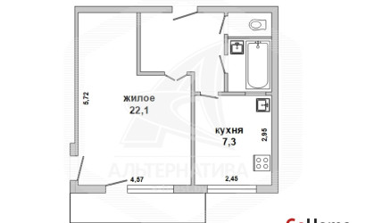 Купить 1-комнатную квартиру, Брест, Восток, ул. Московская. Фото 1