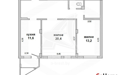 Купить 2-комнатную квартиру, Брест, Центр, ул. Зубачева. Фото 1
