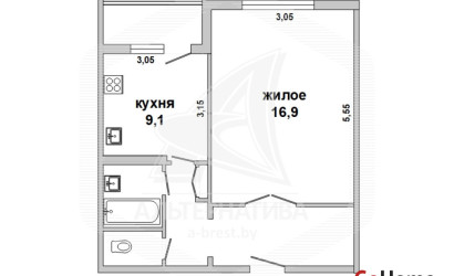 Купить 1-комнатную квартиру, Кобрин, , . Фото 19