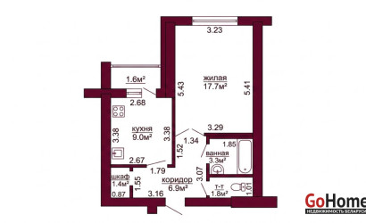  3-этаж.(36.5 м2), Гродно(Клецкова, 102)