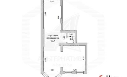 Продажа торгового помещения, Брест, Центр,  65.2 кв.м.. Фото 1
