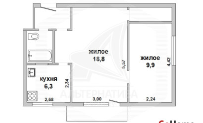 Купить 2-комнатную квартиру, Жабинка, , . Фото 1