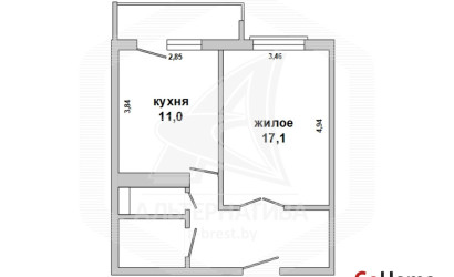 Купить 1-комнатную квартиру, Брест, Лт. рябцева, ул. Лейтенанта Рябцева. Фото 13