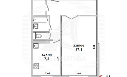 Купить 1-комнатную квартиру, Брест, Центр, ул. Краснознаменная. Фото 12
