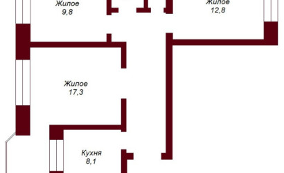 Купить 3-комнатную квартиру, Брест, ул. Московская, д. . Фото 14