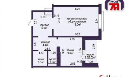 Купить 2-комнатную квартиру, Минск, Руссиянова ул., 56 (Первомайский район). Фото 13