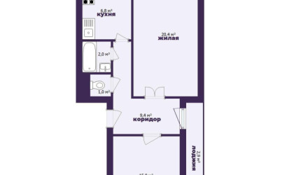 Купить 2-комнатную квартиру, Слуцк, Энергетиков ул., 5. Фото 16