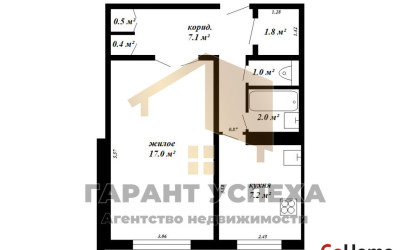 Купить 1-комнатную квартиру, Брест, ул. Дубровская, д. . Фото 8