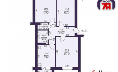 Купить 3-комнатную квартиру, Солигорск, Молодежная ул., 32. Фото 22