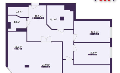 Купить 4-комнатную квартиру, Минск, Каховская ул., 26 (Центральный район). Фото 36