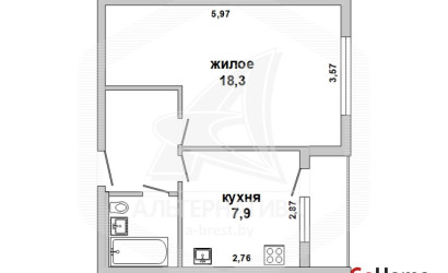 Купить 1-комнатную квартиру, Брест, Киевка, ул. Скрипникова
