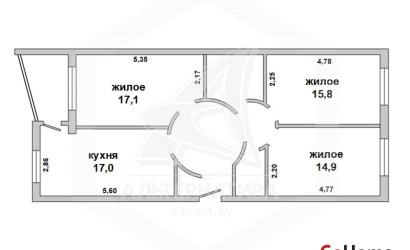 Купить 3-комнатную квартиру, Брест, Центр, ул. Маяковского