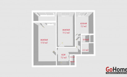 Купить 2-комнатную квартиру, Минск, Сухаревская ул., 6 (Фрунзенский район). Фото 2