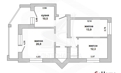 Купить 3-комнатную квартиру, Кобрин, , . Фото 18